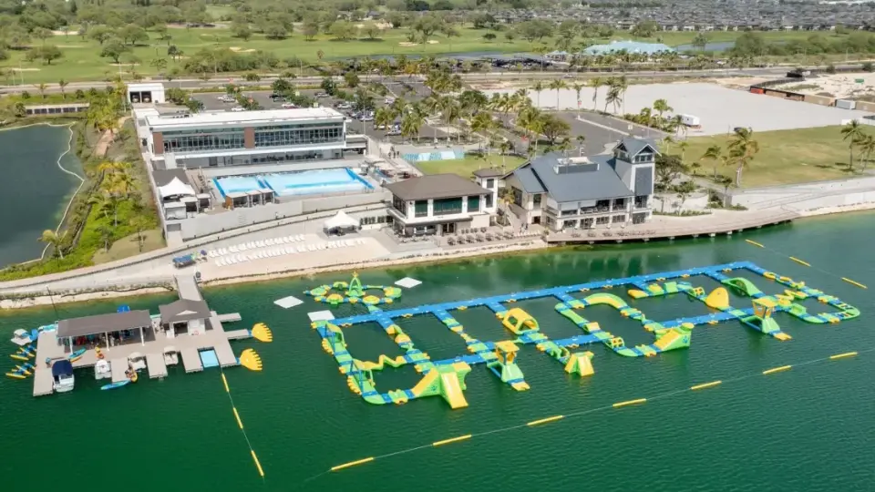 Wai Kai lagoon from the air